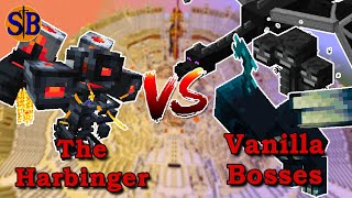 The Harbinger beta ver vs Vanilla Bosses  Minecraft Mob Battle [upl. by Anirok]