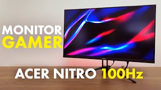 Monitor Gamer 100Hz BOM e BARATO  Acer Nitro KG243Y Unboxing  Análise [upl. by Arihas]