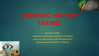 OBSTETRIC HISTORY TAKING [upl. by Ahsiret913]