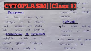 CytoplasmClass 11Chapter 4Easy lectures by zain [upl. by Rodama]