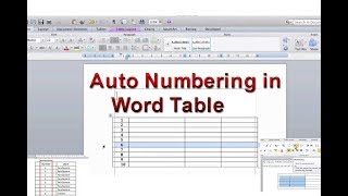 How Insert auto serial number in MS Word table [upl. by Ymma]