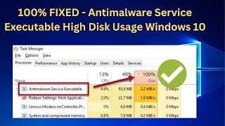 ✅100 FIXED  Antimalware Service Executable High Disk Usage Windows 10 2023 [upl. by Otreblanauj]