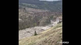 Chilcotin River Fully Breached  Ground View [upl. by Kared]