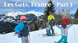 Skiing Les Gets France Part 1 [upl. by Kohcztiy754]