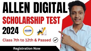 ALLEN Digital Scholarship Test ADSAT 2024  Class 7th to 12th amp Passed  ALLEN Scholarship [upl. by Nebe]