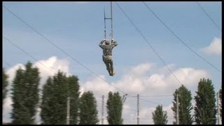 Airborne Brigade Jump Training  Parachute Landing Fall PLF [upl. by Enomas]