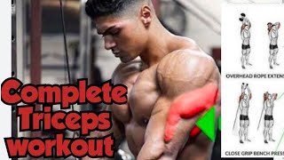 complete Triceps workout at gym tricepsworkout [upl. by Leahciam]