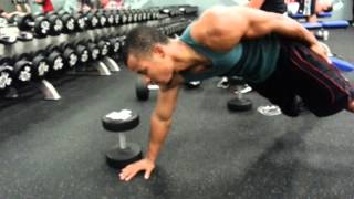 One arm plyometric pushups first time [upl. by Funch651]