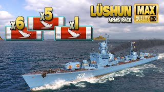 Destroyer Lüshun Division with 12 destroyed ships  World of Warships [upl. by Bill]