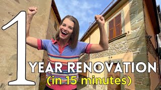 Renovating my Little ITALIAN HOUSE 1 Year in 15 minutes lots of Timelapse too [upl. by Sivla986]