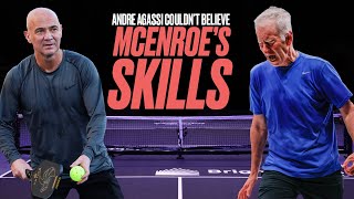 John McEnroe STUNS Andre Agassi With His Pickleball Skills [upl. by Vernor]