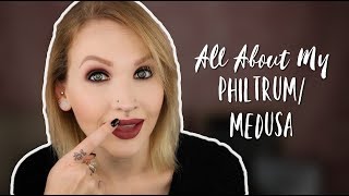 All About My PHILTRUMMEDUSA Piercing [upl. by Bonnee]