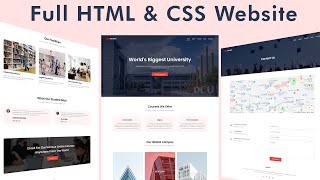 How To Make Website Using HTML amp CSS  Full Responsive Multi Page Website Design Step by Step [upl. by Nnairb452]