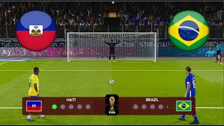 Haïti vs Brésil pénalité Coupe du Monde La perte dHaïti Football Simulation Gameplay PC [upl. by Eceryt530]