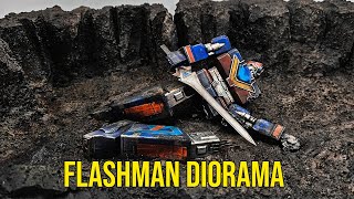 후뢰시맨 35주년 기념 디오라마 제작 초신성 플래시맨 Choushinsei Flashman diorama 超新星 フラッシュマン [upl. by Etnoled]