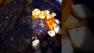 Top Sirloin Roast  Can Cooker Jrroast cooking pressurecooker cancook vegatables food yumm [upl. by Dennie935]