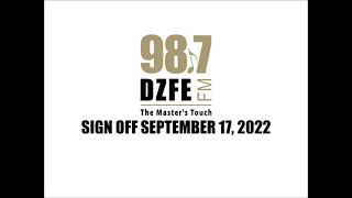 DZFEFM 987 MHz Sign OFF September 17 2022 [upl. by Joub]