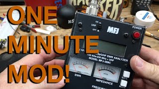 MFJ 269 SWR Antenna Analyzer  One Minute Modification Easy and fast [upl. by Essirehc975]