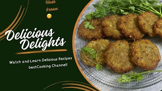 Hash brown 😋Recipe by BEST COOKING [upl. by Fitzpatrick]