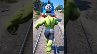 GTA V MOTU PATLU SAVING GREEN HULK FROM THOMAS THE TRAIN trains shorts [upl. by Ojillib353]