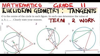 Mathematics Grade 11 Euclidean Geometry Tangents Exercise 5 mathszoneafricanmotives mathswithadmirelightone [upl. by Ellasal]