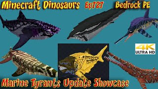 Marine Tyrants Addon v2 Update Showcase Minecraft Bedrock PE Minecraft Dinosaurs Ep727 [upl. by Zima826]