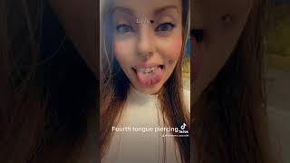 Tongue piercingsplit tongue journey [upl. by Bunch]