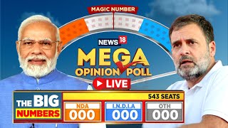 LIVE  Mega Opinion Poll Election Showdown Modi vs Rahul Who Will Win Indias Heart News18 LIVE [upl. by Macey]