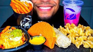 ASMR TACO BELL MUKBANG NACHO CHEESE FRIES CINNAMON TWIST 1 BURRITO JERRY EATING SHOW TACOS SOUNDS [upl. by Anahsek]