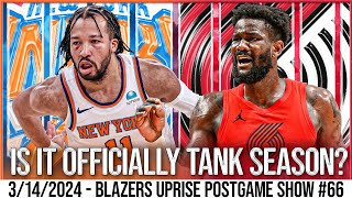 Portland Trail Blazers vs New York Knicks Recap and Highlights  Blazers Uprise Postgame Show [upl. by Yessej]