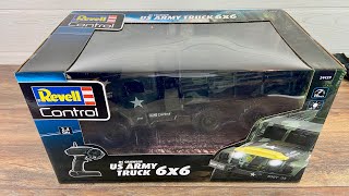 Revell Control 24439 RC Crawler US Army Truck  Unboxing amp Test Ferngesteuertes Auto für Kinder [upl. by Acinej]