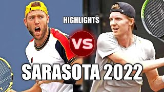 Gijs Brouwer vs Jack Sock SARASOTA 2022 Highlights [upl. by Tolman]