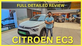 All New Citroen eC3 Electric Hatchback walkaround and full detailed review  accessories guide [upl. by Soma]