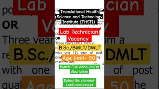 lab Technician government job vacancy  latest lab Technician government job vacancy  labassistant [upl. by Nerret323]