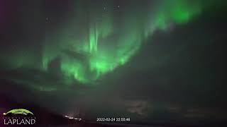 Aurora Webcam STF Abisko Webcam Lights over Lapland 2022 02 24 [upl. by Adriell]