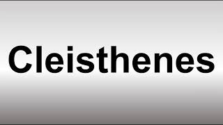 How to Pronounce Cleisthenes [upl. by Marillin561]