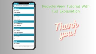 Recycler View in Android Studio Easy Explanation  Android Recycler View Tutorial [upl. by Katerina296]