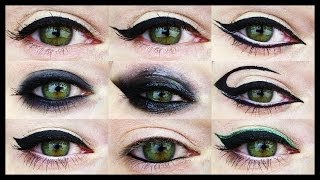 12 EYELINER TUTORIALS ★ For all Eye Shapes [upl. by Charlie500]