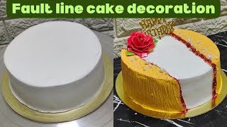 Elegant Fault Line Cake DecorationCake DecorationShikas cake world birthdaycake [upl. by Cleavland]