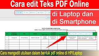 Cara Mengedit Tulisan PDF Online [upl. by Quartus]