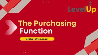 THE PURCHASING FUNCTION [upl. by Ahsikit]