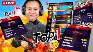 Top 1 Ump amp Heal Pistol Grandmaster Push with V Badge Youtubers ✌ Tonde Gamer freefire live [upl. by Adiahs]