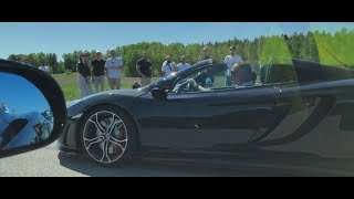 570 HP McLaren 570 GT vs 700 HP McLaren MP412C Spyder DME Stage 3 Pure Turbo stage 1 102octane [upl. by Llehsar]