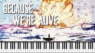 Synthesia Piano Tutorial One piece  Because were alive [upl. by Knudson]