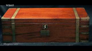 hygracom WB605wmv Brass bound mahogany writing box [upl. by Ronoc714]