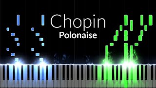 Polonaise Opus 53  Chopin Piano Tutorial Synthesia [upl. by Lora17]