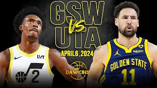 Golden State Warriors vs Utah Jazz Full Game Highlights  April 7 2024  FreeDawkins [upl. by Mcferren]