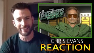 Chris Evans REACTION Robert Downey JR Dr DOOM REVEAL  DUB [upl. by Ahseet]