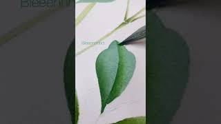 How to paint a Chinoiserie style leaf [upl. by Eimmak]