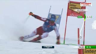 Marco Schwarz 🇦🇹  Solden giant slalom Oct 29 2023 1st run weareskiing atomic [upl. by Aran]